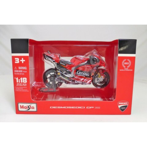 Motocykl Colorbaby Gp Ducati Lenovo 2022 63 Francesco Bagnaia 1:18 Czerwony