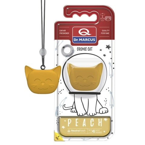 Odświeżacz powietrza do samochodu Dr Marcus Cosmic Cat Brzoskwinia Plastikowy Wisiorek