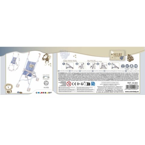 Krzesełko dla Lalek Colorbaby Natural 27 x 56 x 53 cm 12 Sztuk