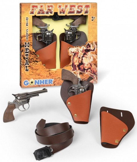 Zestaw rewolwerów kowbojskich, metalowe GONHER 147/0