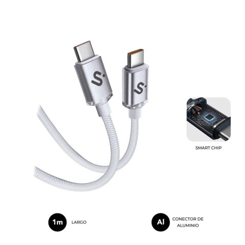 Kabel USB-C na USB-C Subblim SUBCAB-C06010 1 m Biały