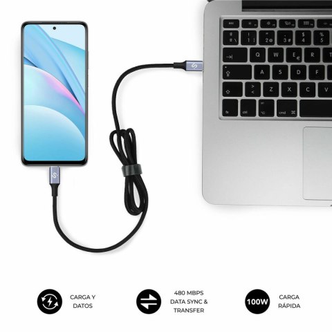 Kabel USB-C na USB-C Subblim SUBCAB-C10001 1 m Czarny
