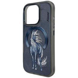 Etui Nimmy Magnetic Fantasy Animal MagSafe do iPhone 16 Pro Max niebieski