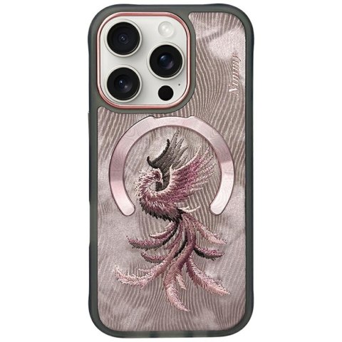 Etui Nimmy Magnetic Fantasy Animal MagSafe do iPhone 16 Pro różowo złoty