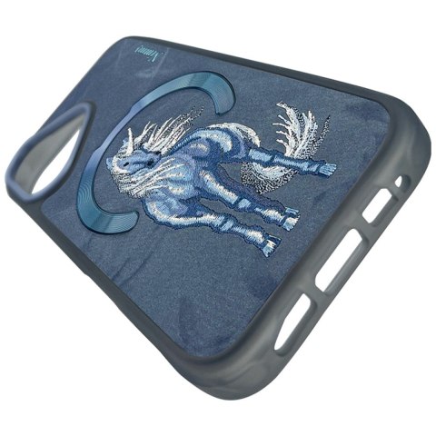Etui Nimmy Magnetic Fantasy Animal MagSafe do iPhone 16 niebieski