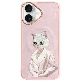 Etui Nimmy Magnetic fashion cute pet MagSafe do iPhone 16 różowy