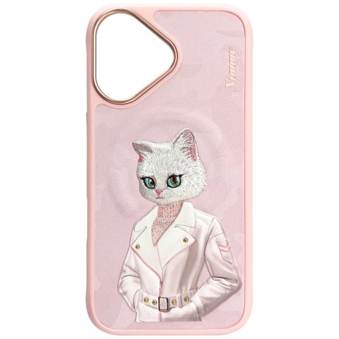 Etui Nimmy Magnetic fashion cute pet MagSafe do iPhone 16 różowy