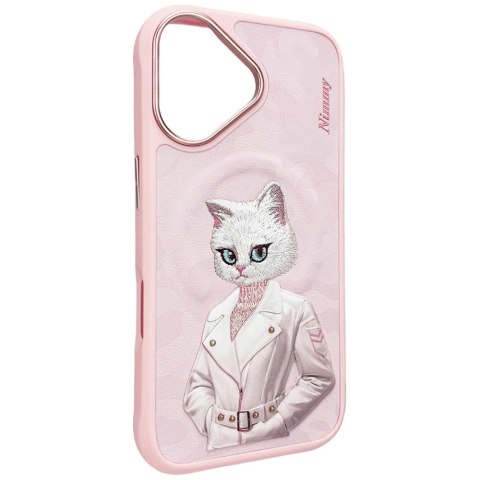 Etui Nimmy Magnetic fashion cute pet MagSafe do iPhone 16 różowy