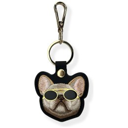 Etui na lokalizator / brelok Nimmy Glasses Cool Dog czarny