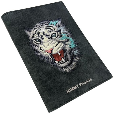 Etui na paszport Nimmy portfel Raptor Tiger ciemno szary
