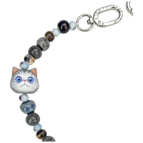 Zawieszka na torebkę handstrap Nimmy New Big Eye Cute Pets 2.0 szary
