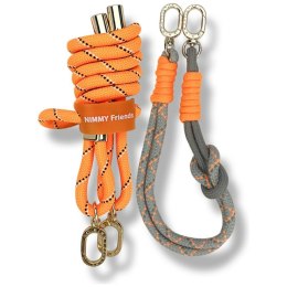 Zestaw crossbody + handstrap Nimmy Cool&Cute 2.0 pomarańczowo szary