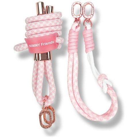 Zestaw crossbody + handstrap Nimmy Cool&Cute 2.0 różowy