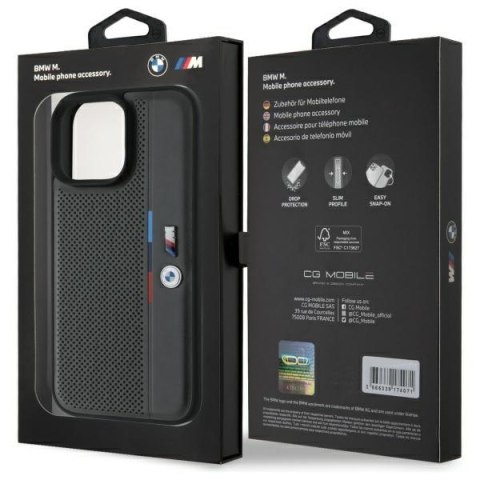 BMW BMHCP16X23PUPVA iPhone 16 Pro Max 6.9" antracyt/anthracite hardcase M Perforated Tricolor Detail Line