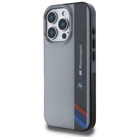 BMW BMHCP16L23HTFEG iPhone 16 Pro 6.3" szary/grey hardcase Motorsport IML Vertical Stripe