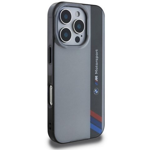 BMW BMHCP16L23HTFEG iPhone 16 Pro 6.3" szary/grey hardcase Motorsport IML Vertical Stripe