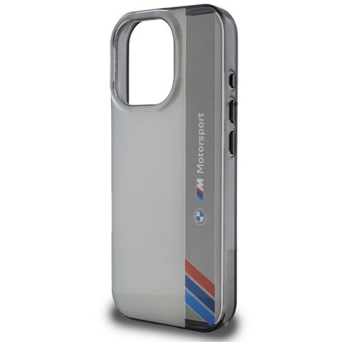 BMW BMHCP16L23HTFEG iPhone 16 Pro 6.3" szary/grey hardcase Motorsport IML Vertical Stripe