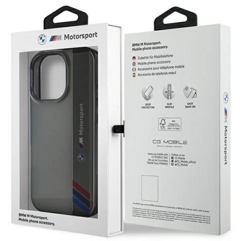 BMW BMHCP16L23HTFEG iPhone 16 Pro 6.3" szary/grey hardcase Motorsport IML Vertical Stripe