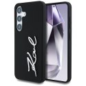 Etui Karl Lagerfeld Silicone Metal Signature Logo do Samsung Galaxy S25 czarny