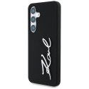 Etui Karl Lagerfeld Silicone Metal Signature Logo do Samsung Galaxy S25 czarny