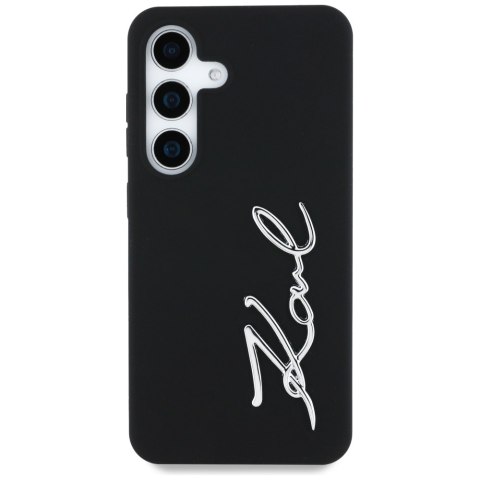Etui Karl Lagerfeld Silicone Metal Signature Logo do Samsung Galaxy S25 czarny