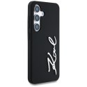 Etui Karl Lagerfeld Silicone Metal Signature Logo do Samsung Galaxy S25 czarny