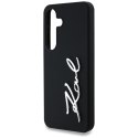 Etui Karl Lagerfeld Silicone Metal Signature Logo do Samsung Galaxy S25 czarny