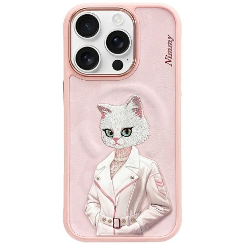 Etui Nimmy Magnetic fashion cute pet MagSafe do iPhone 16 Pro Max różowy