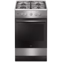 Kuchnia gazowa AMICA 57GGH4.23ZPF(Xx) | piekarnik gazowy | grill | ruszt żeliwny | inox