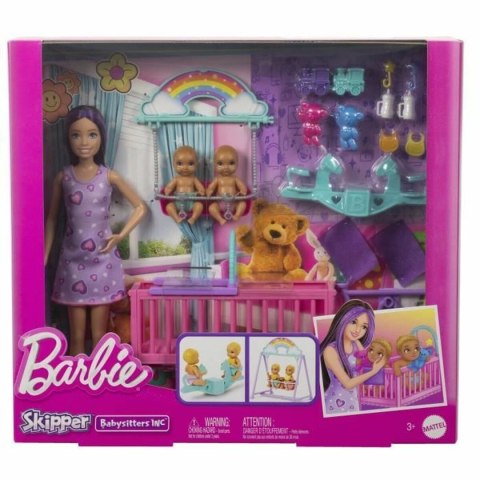 Lalka z Akcesoriami Barbie The Twins' Room-Skipper Playset