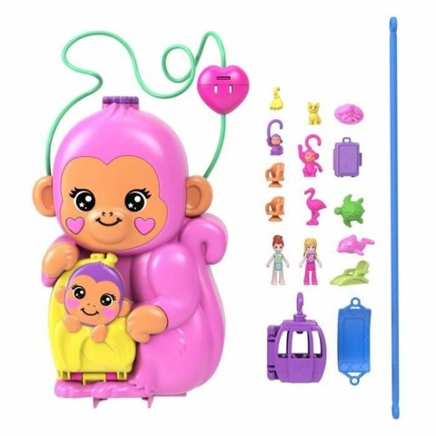 Lalka z Akcesoriami Polly Pocket Mommy Monkey and Baby