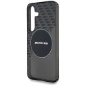Etui AMG Transparent Rhombs MagSafe do Samsung Galaxy S25 czarny