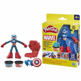 Zabawa z Plasteliną Play-Doh Capitán América Set Stamper Shield Wielokolorowy