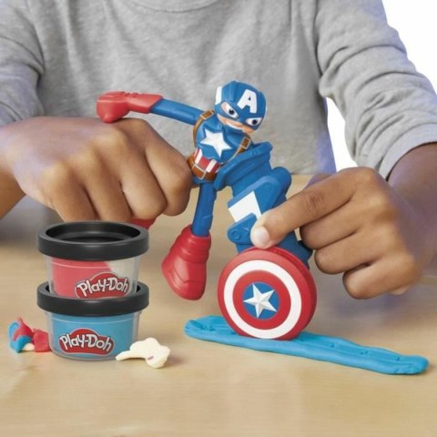 Zabawa z Plasteliną Play-Doh Capitán América Set Stamper Shield Wielokolorowy