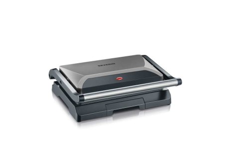 SEVERIN GRILL KONTAKTOWY STAL, SZARY, WANIENKA NA TŁUSZCZ, WĄSKI DESIGN, POWŁOKA NIEPRZYWIERAJĄCA, MOC 800W KG 2394