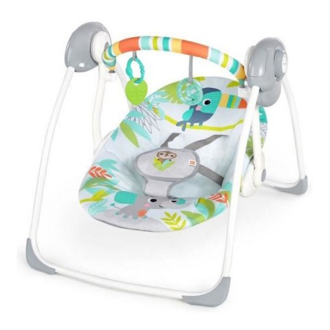 Fotel na biegunach Ingenuity Compact portable swing Wielokolorowy zwierzęta