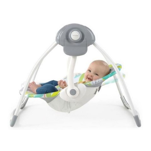 Fotel na biegunach Ingenuity Compact portable swing Wielokolorowy zwierzęta