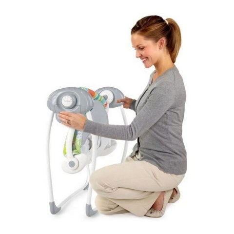 Fotel na biegunach Ingenuity Compact portable swing Wielokolorowy zwierzęta