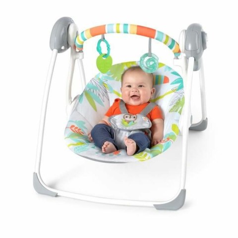 Fotel na biegunach Ingenuity Compact portable swing Wielokolorowy zwierzęta