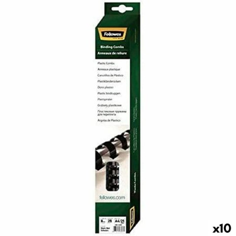 Spirale spinające Fellowes 5330702 Czarny 8 mm A4 PVC Plastikowy (25 Sztuk)