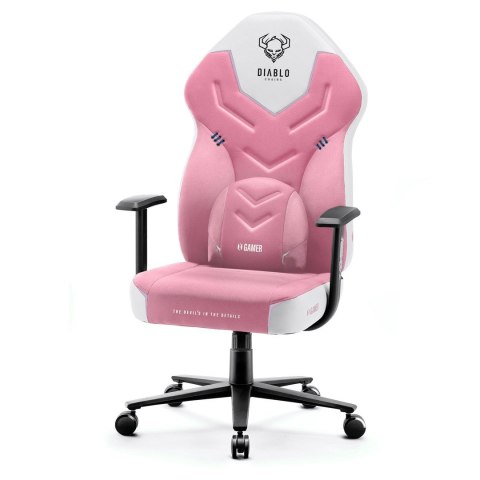 Fotel gamingowy DIABLO X-GAMER różowo-biały