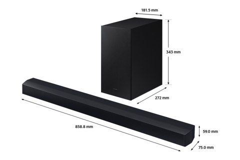Soundbar Samsung HW-C400/EN 2.0 40 W Dolby Digital Czarny