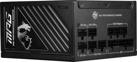 Zasilacz MSI MPG A1250GS 1250W PCIE5 80+ Gold ATX 3.1