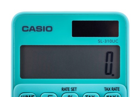 CASIO Kalkulator kieszonkowy SL-310UC-GN BOX, 10-cyfrowy, 70x118mm, kartonik, zielony