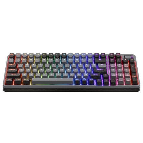 Klawiatura gamingowa COOLER MASTER MK770, przewodowa USB + RF Wireless + Bluetooth, QWERTY Czeski, Ciemny Szary