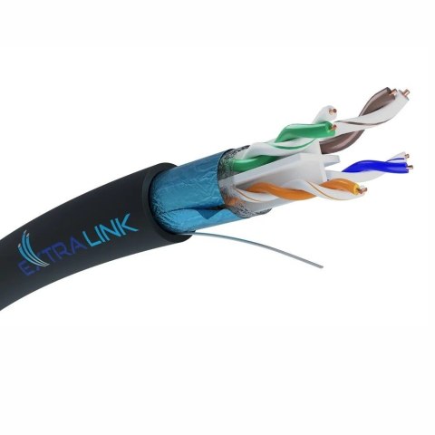 Kabel sieciowy CAT6 FTP (F/UTP) V2 zewnętrzny skrętka 25M