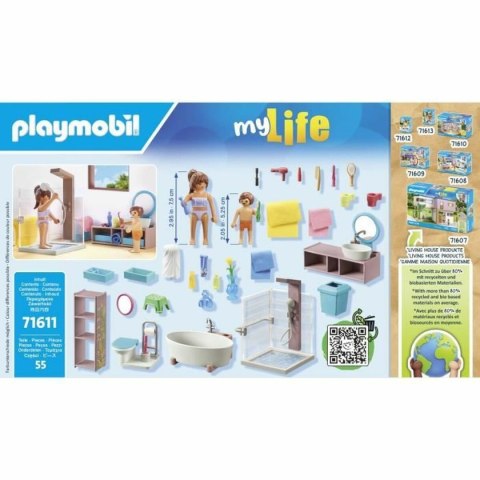 Playset Playmobil 71611 - Bathroom bathtub 55 Części
