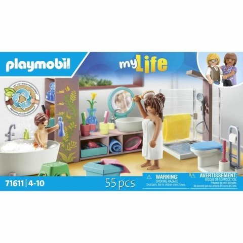 Playset Playmobil 71611 - Bathroom bathtub 55 Części