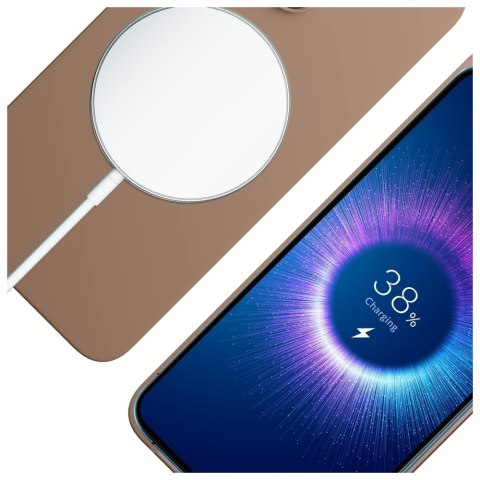 Etui 3MK Hardy MagSilicone do Apple iPhone 14 Pro ciemnozłoty