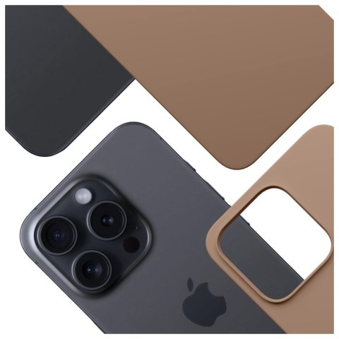 Etui 3MK Hardy MagSilicone do Apple iPhone 14 Pro ciemnozłoty